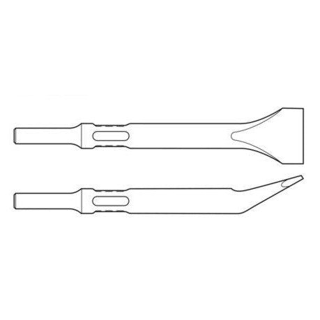 Zip Gun - Angle Chisel .401 Shank Non Turn Collar - Airtek