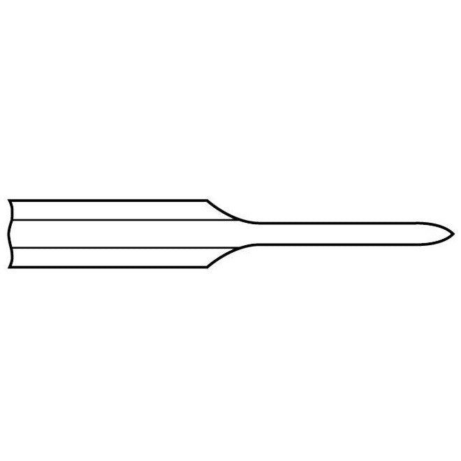 Chipping Hammer - .680 Round Shank 3/4" Non-Collar 1-3/8" x 9" Thin Blade Flat Chisel - Airtek