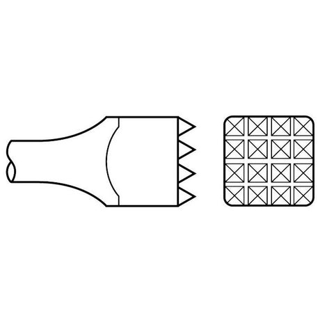Chipping Hammer - .680 Round Shank Round 1-3/4" SQ x 9-1/2" 1 piece Bush Tool Chisel - Airtek
