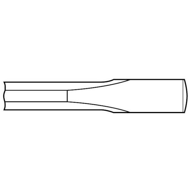 Chipping Hammer - .580 Hex Shank 3/4" Non-Collar 1" x 9" Gouge Chisel - Airtek