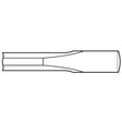 Chipping Hammer - .680 Round Shank 3/4" Non-Collar 1" x 9" Gouge Chisel - Airtek