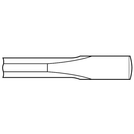 Chipping Hammer - .680 Round Shank 3/4" Non-Collar 1" x 9" Gouge Chisel - Airtek