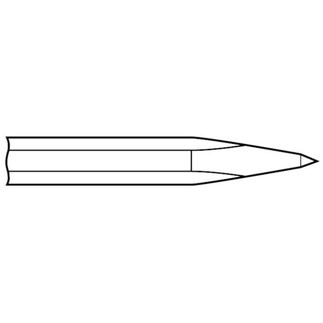 Chipping Hammer - .580 Round Shank 7/8" Non-Collar 12" Moil Point Chisel - Airtek