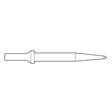 Zip Gun - Pencil Point Chisel .401 Shank Round Collar - Airtek