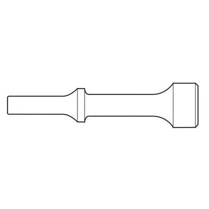 Zip Gun - 1" Diameter Hammer Chisel 7" .401 Shank Round Collar - Airtek
