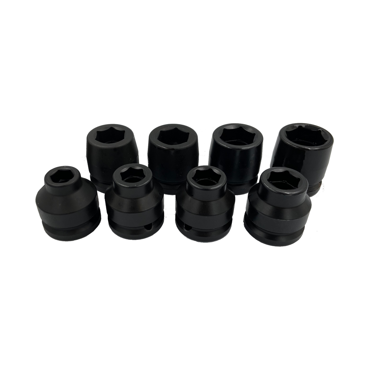 1 inch Drive Impact Socket Set with 2 4-point sockets - 8 pc SAE - 1-1/16 inch to 1-1/2 inch