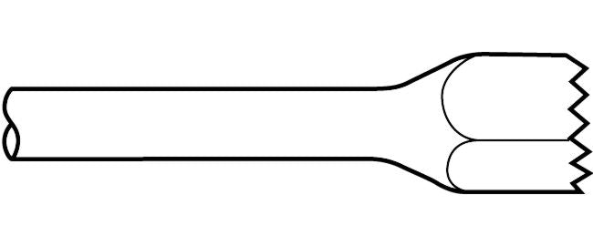 Brise-pavage - Tige de 1" x 4-1/4" Outil de douille de 2" x 2" Burin