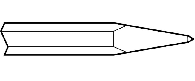 Brise-pavage – Ciseau à pointe Moil de 14 po à tige de 7/8" x 3-1/4"
