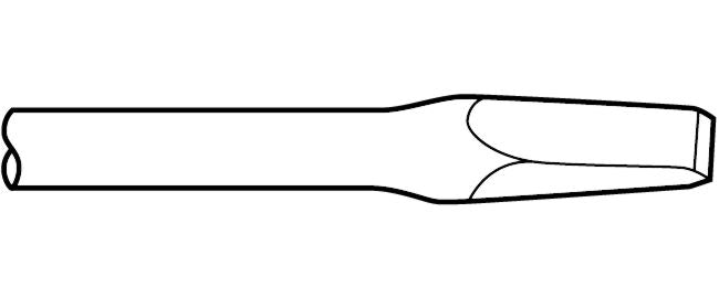 Brise-pavage - Tige de 1" x 4-1/4" Ciseau à coin pour béton de 1" x 3"