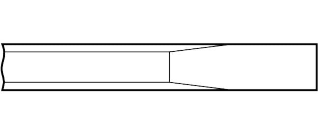 Rivet Buster - Ciseau plat à tige standard de 7/8" x 12"