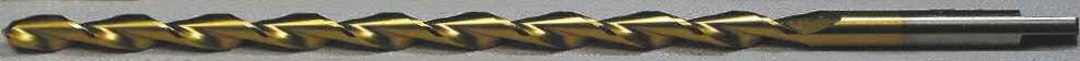 Flûte parabolique 29/64" x 7-1/2" avec revêtement en étain - Forets de type 221-PT - Longueur du taraud