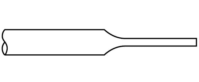 Marteau burineur - Burin à défonceur ovale à tige ronde .680 de 1-1/16" x 9"
