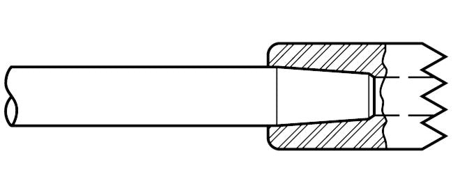 Marteau burineur - Ciseau à tige ronde ovale de 8 po à tige ronde de 0,680