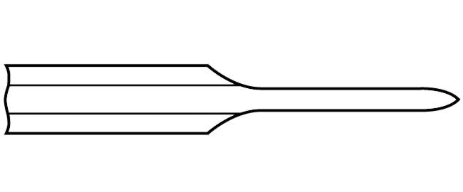 Chipping Hammer - .580 Hex Shank 3/4" Non-Collar 1-3/8" x  9" Thin Blade Flat Chisel