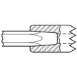 Shank 5/8" Round Spline Style 8" 2 Piece Bushing Tool Chisel - Airtek