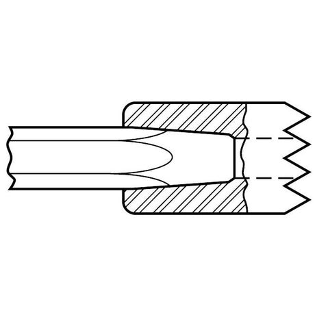 Shank 5/8" Round Spline Style 8" 2 Piece Bushing Tool Chisel - Airtek