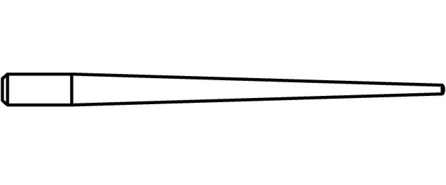 Goupille de dérive conique longue de 9/16" x 7"