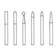 1/4" Head Diameter x 1/4" Shank Diameter 8-pieces Fine Cut Burs Set - Airtek