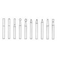 1/8" Head Diameter x 1/8" Shank Diameter 5-pieces Fine Cut Burs Set - Airtek