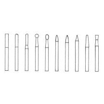 1/8" Head Diameter x 1/8" Shank Diameter 5-pieces Fine Cut Burs Set - Airtek