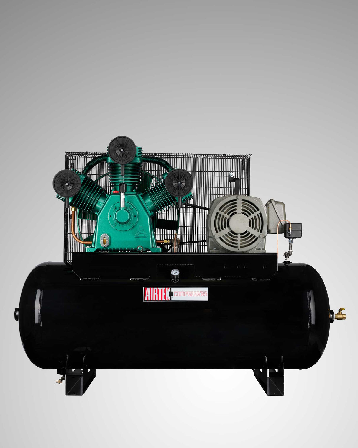 Compresseur d'air industriel électrique horizontal à double étage de 5 HP 80 gallons