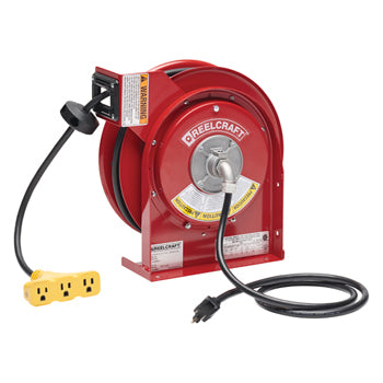 L4545-123-9 15 AMP X 45 FT NEMA 5-15R Triple Tap Power Cord Reel