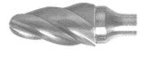 1/2' x 1"  SF-5NF Tree Shape Radius End Shear Cut Cobalt Burs