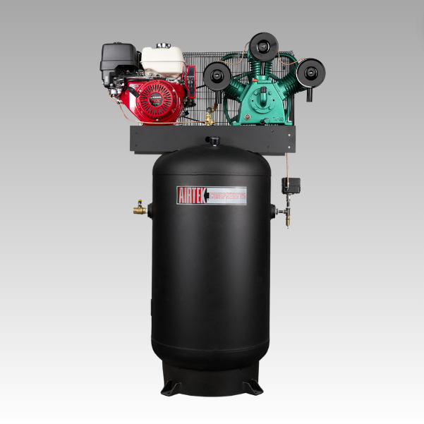 13 HP 80 Gallons Double Stage Vertical Gas Industrial Air Compressor - Airtek