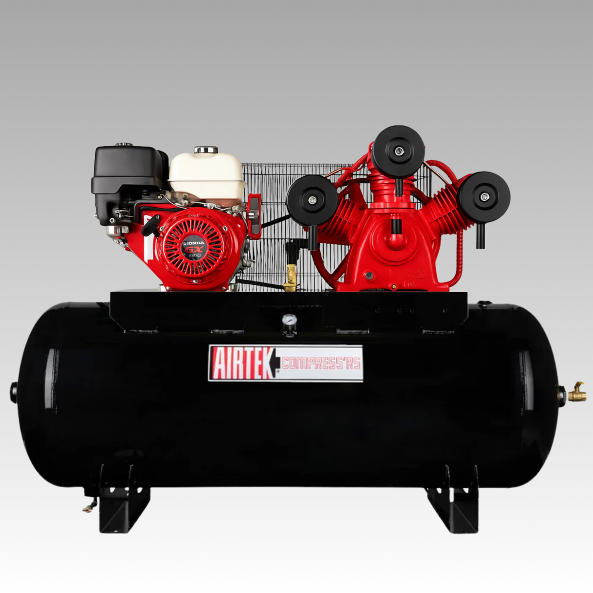 Gas Powered Industrial Air Compressor - Horizontal