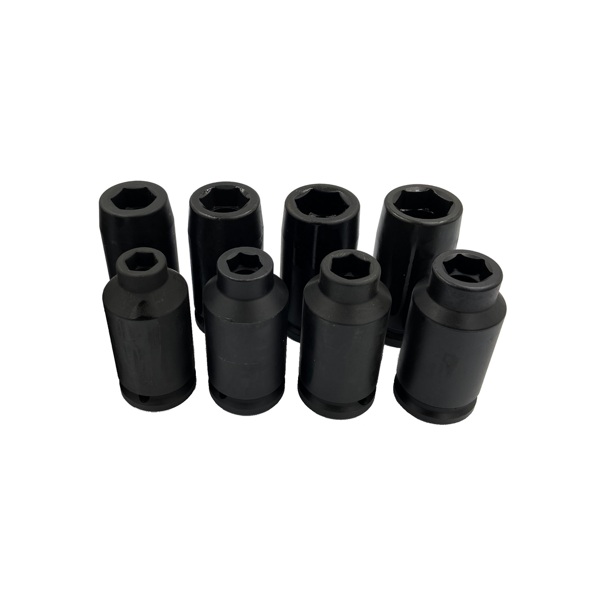 3/4 inch Drive Impact Socket Set with 2 4-point sockets - 8 pc SAE - 1-1/16 inch to 1-1/2 inch