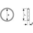 #5 Spline drive x 60mm Retaining Pin - Airtek